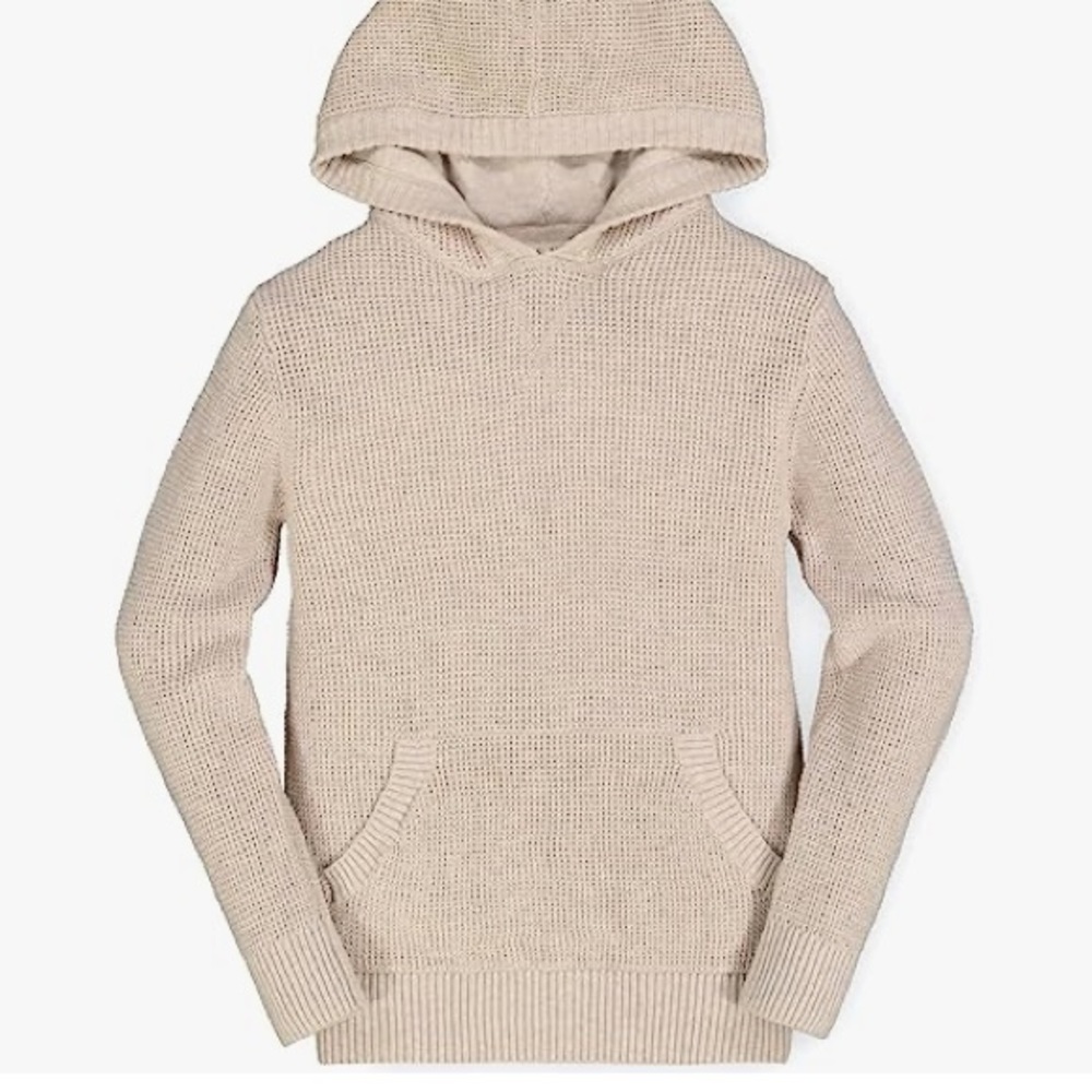 Hope & Henry cream hooded sweater